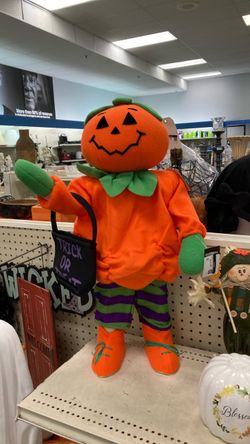 Halloween Pumpkin Stuffed Figure Decoration