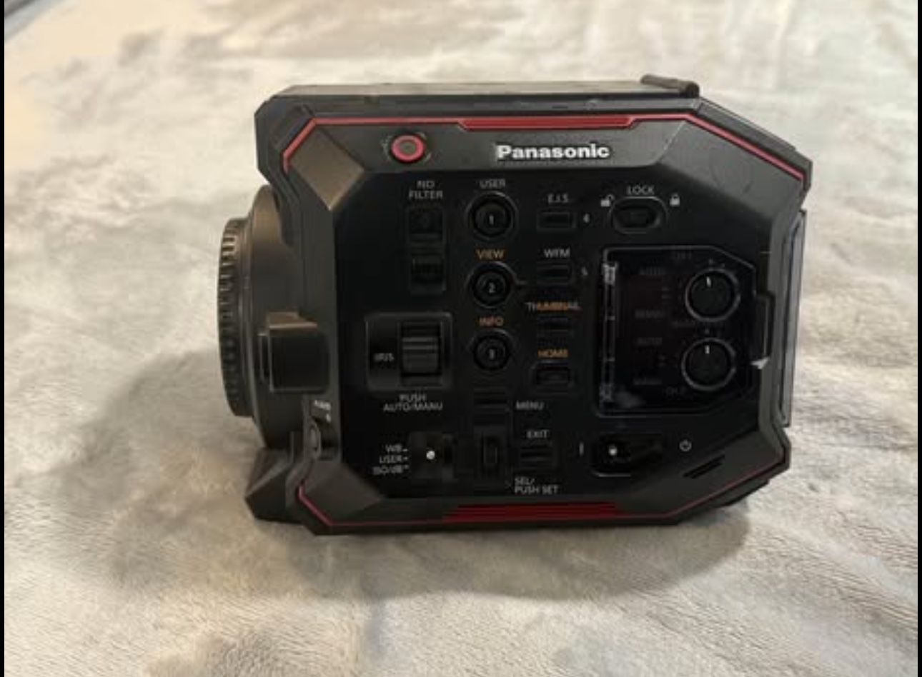 Panasonic (AU-EVA1) 5.7 K Handheld Cinema Camera - body + two batteries and charger 