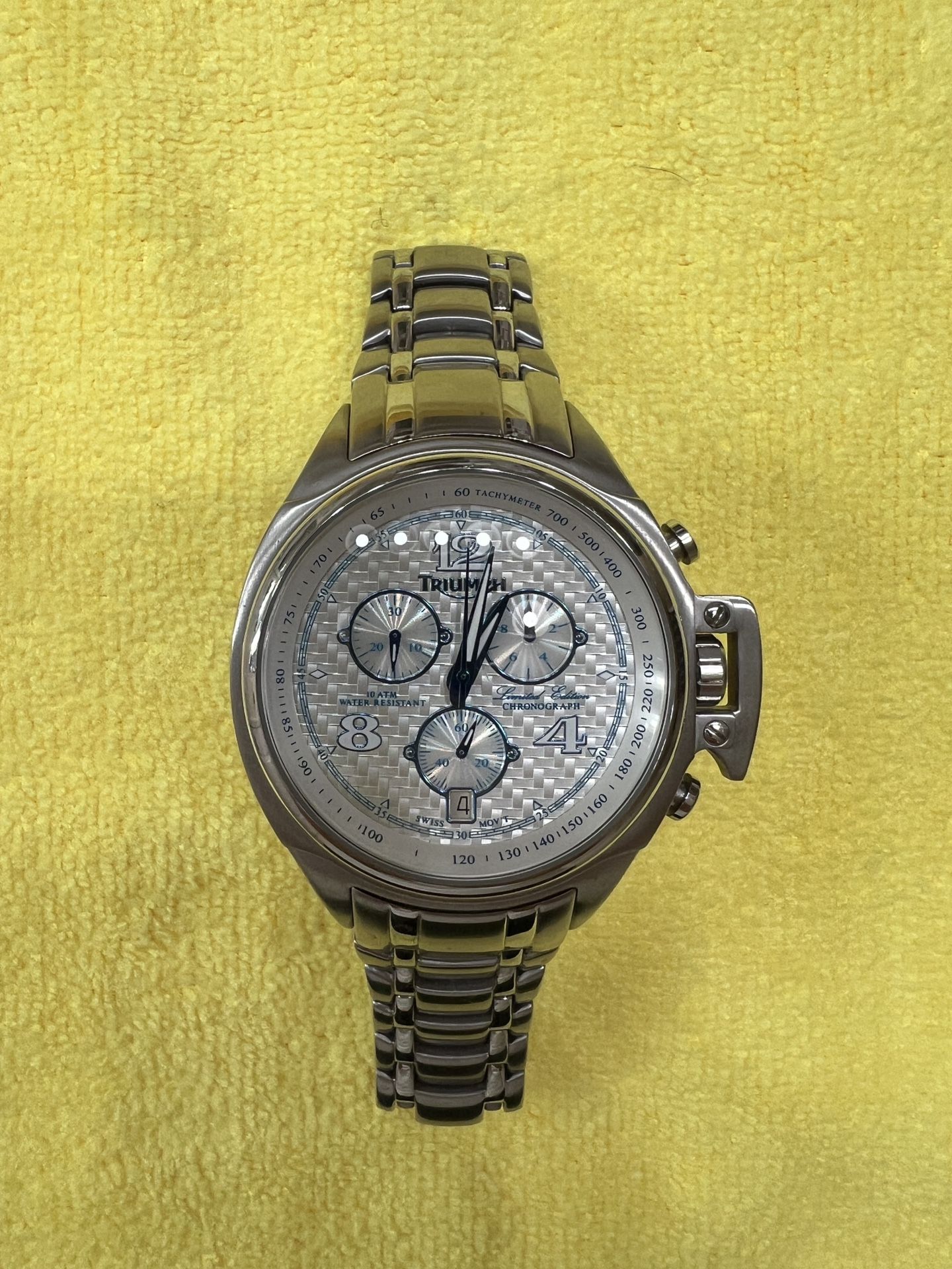 Triumph Motorcycles 3015 Chronograph Limited Edition Stainless Steel Wristwatch