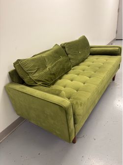 Article Sven Grass Green Velvet Sofa