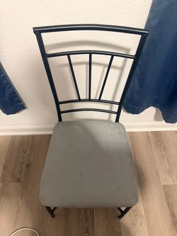 Black metal dining chair