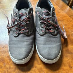 Vans Gray Padded Skate Shoes Sneakers TB4R Southwestern Laces women’s 9.5