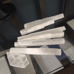 Selenite Cleansing Sticks And One Chunk