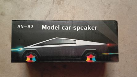 Tesla Cybertruck Bluetooth Portable Speaker with LED Light USB/AUX/FM