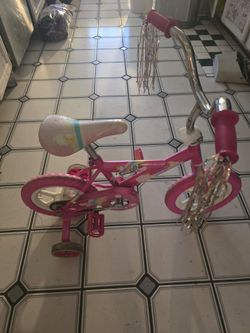 Micarsi Pink Kids Bicycle with Training Wheels (12-Inch)