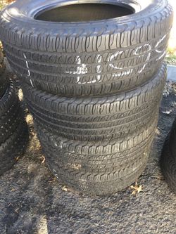 245/65/17 Goodyear fortera set of used tires in great condition 60-70% tread 225$ for 4 . Installation balance and alignment available. Road force b