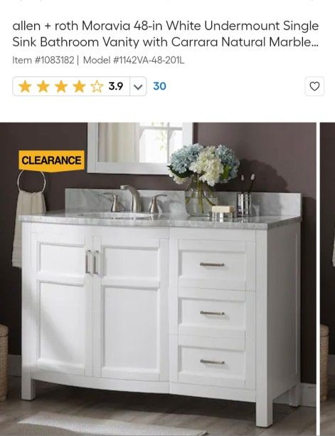 48inch Vanity With Sink