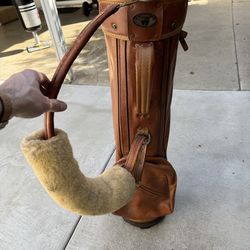 Vintage ‘70s Double Eagle Tan/Cognac Golf Stand Bag