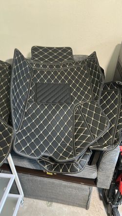 Jaguar Custom Fit 3D/5D Diamond-Stitch Floor Mats – Black – Full Set