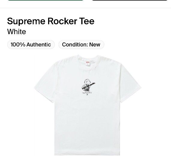 Supreme Rocker Tee
White Size Large