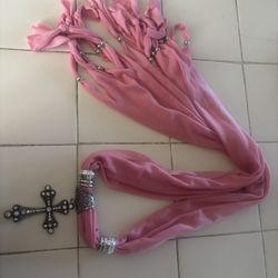 Elegant Scarf Shawl Cross Pendant Necklace ! Gift Jewelry & Fashion Accessories