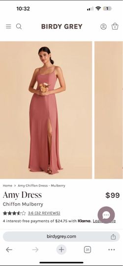Birdy Grey Amy Chiffon Dress Mulberry