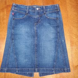 Levi's Red Tab Women's Dark Blue Denim Jean Skirt Size 6