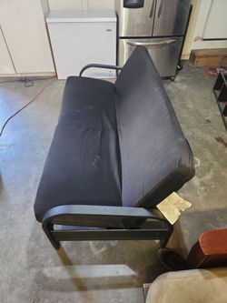 Full size black futon