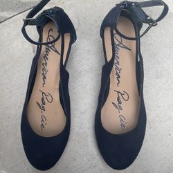 Navy Blue Wedge W. 9.5