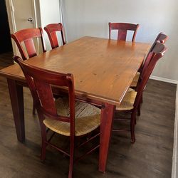 Solid Cherry Wood Dining Table – Seats 6 – Beautiful & Sturdy