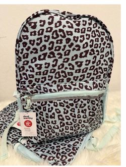 New: Dealworthy Cheetah Animal Print Backpack 23L Laptop Bag Student Studious Zipper