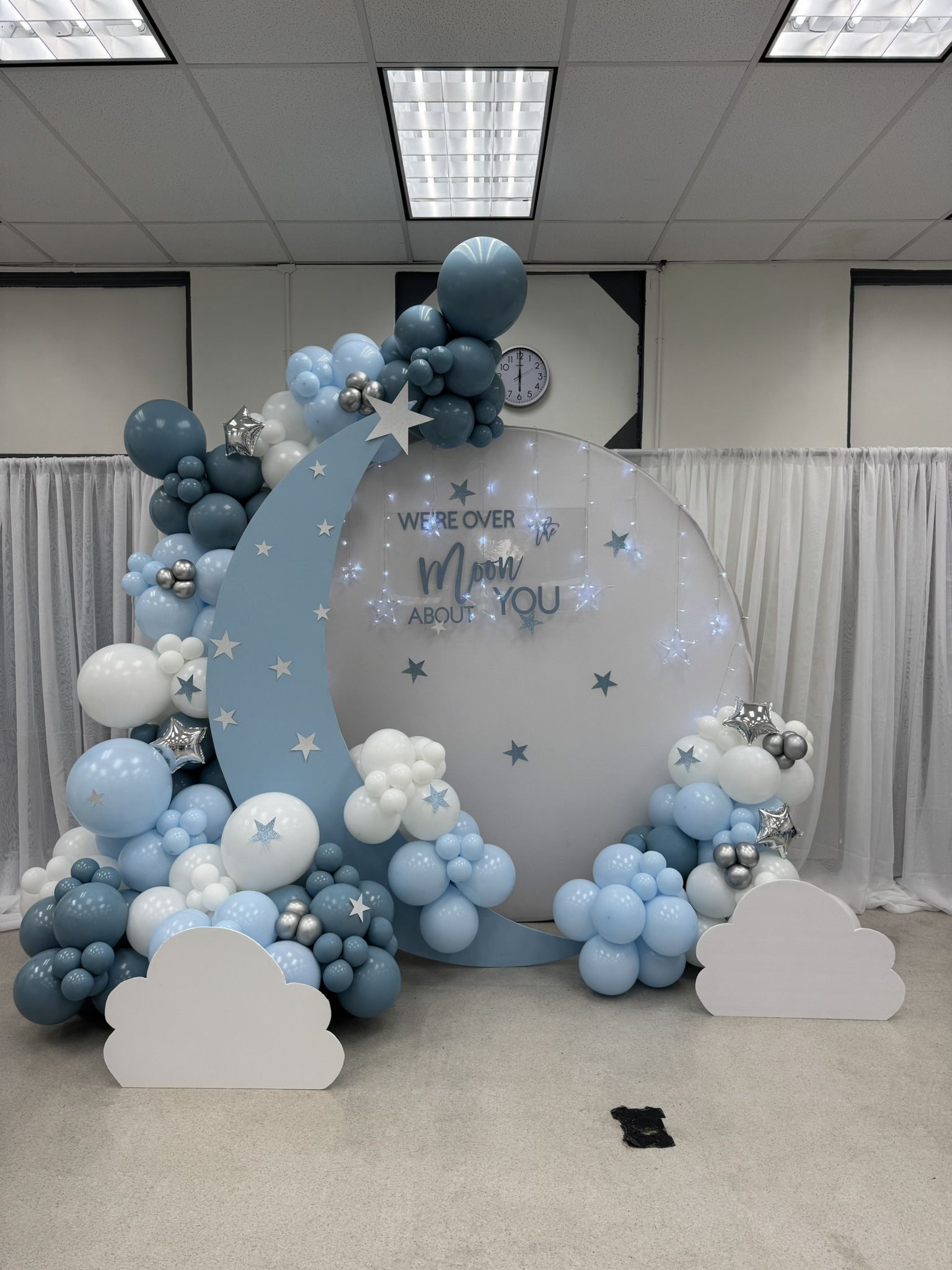 Over The Moon Baby Shower Balloons