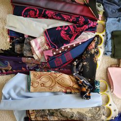 Various Shawls And Scarves 