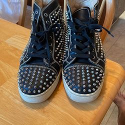 Christian Louboutin Black High Tops With Spikes
