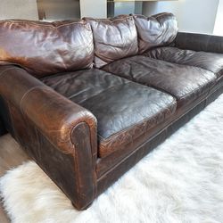 Free Delivery Restoration Hardware Leather Lancaster Couches 