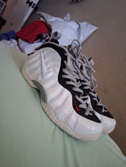 Nike foamposite chrome white
