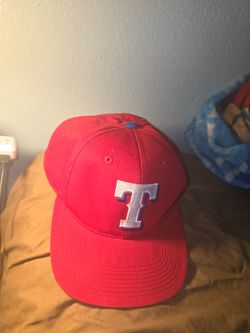 Texas Rangers red baseball cap