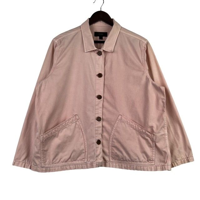 J. CREW Garment-Dyed Chino Swing Jacket Pink SZ Medium