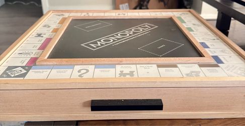 wooden Monopoly board game