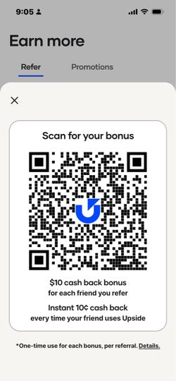 Get upside sign up code
