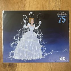 Disney D23 Event Exclusive Gift  Cinderella 75th Anniversary Art Print 14 X 11.5