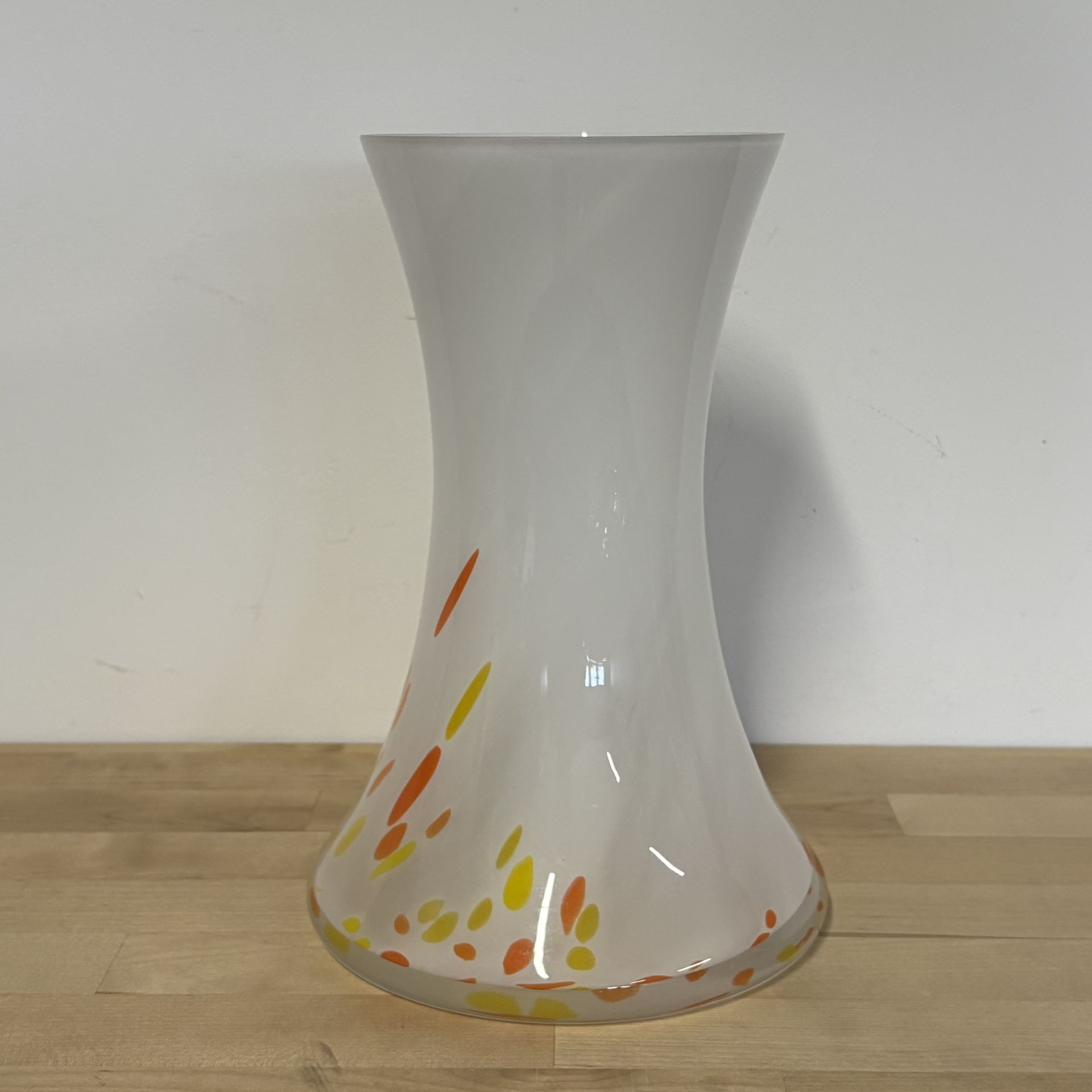 Glass Vase Yellow and Orange