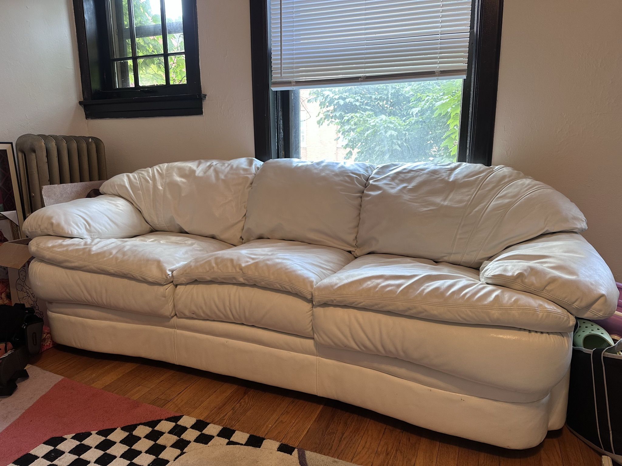White Leather Couch