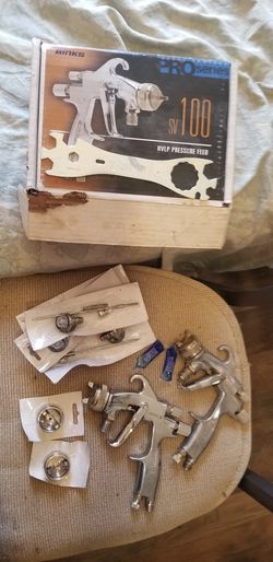 Binks SV100 Pro Series Spray Gun with Accessories