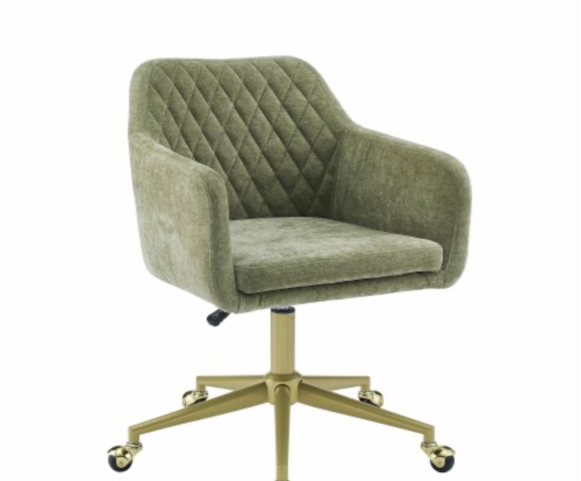Linon Modern Velvet Desk Chair — Sage Green
