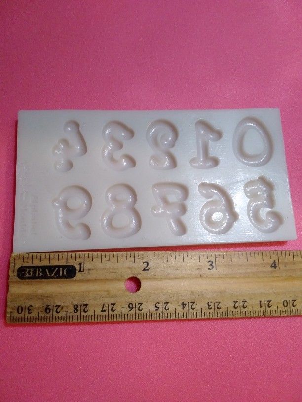 Mini Numbers Silicon Mold $5