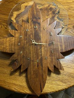 Star Shaped Cedar Wood Clock