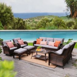 Extra Large Patio Sets With Swivel Chairs Large Patio Set Patio Furniture Outdoor Swivel Rocking Chairs Brand New
