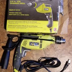 RYOBI VSR VARIABLE SPEED 5/8 HAMMER DRILL (NEW)
