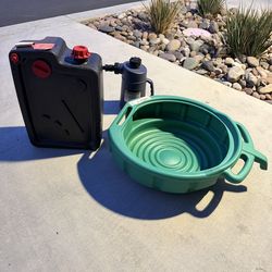 New Oil Drain Pan/ Recycling Container/battery Refill