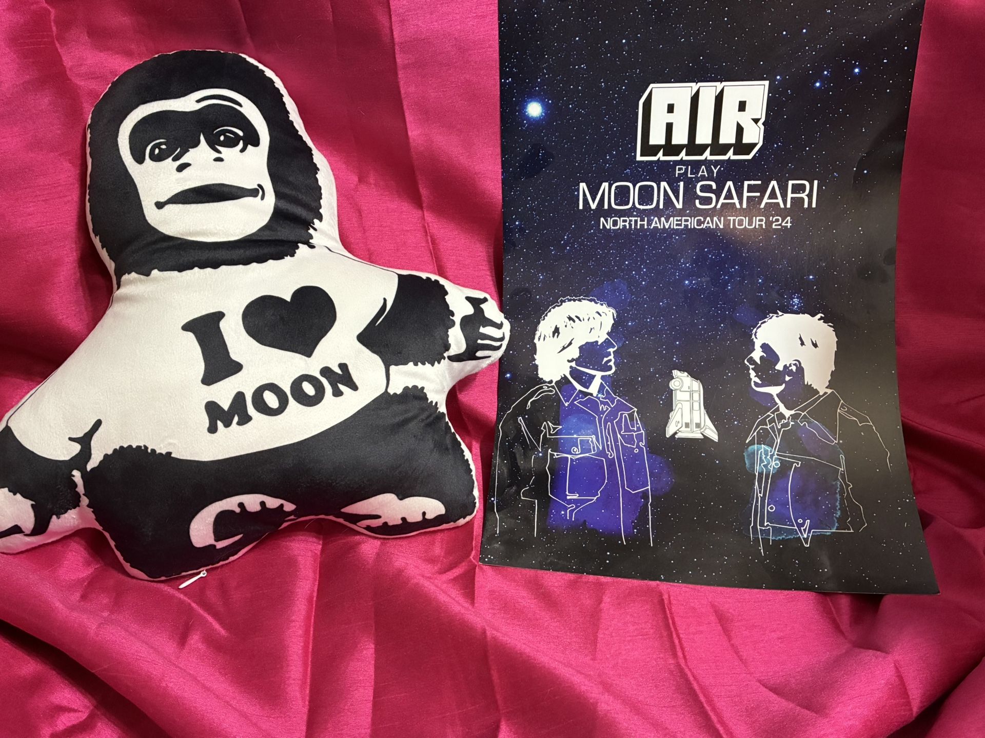“I ❤️ Moon” Monkey Plus Pillow Souvenir From Air Moon Safari Tour—VIP gift Limited Edition