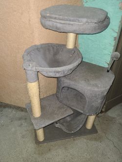 Gray Multi-Level Cat Tree with Condo