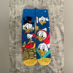 Disney Park Exclusive Duck Tales Scrooge McDuck Huey Dewey Louie Unisex Sock NEW 