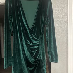 Green Velvet Dress