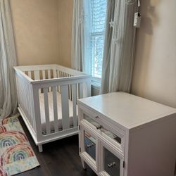 White Crib Set W/mattress