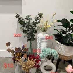 Lots Of Home Decor - Faux Plants Flowers Decor Boho Chic 