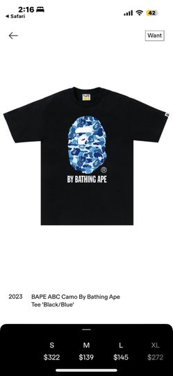 bape shirt for small size Small men