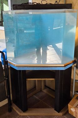 26" Used Acrylic Aquarium with wooden stand