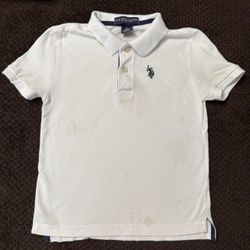Boys White Polo - size S