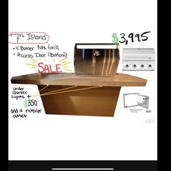 Simple BBQ Island Outdoor Kitchen For Grilling Backyard Upgrade